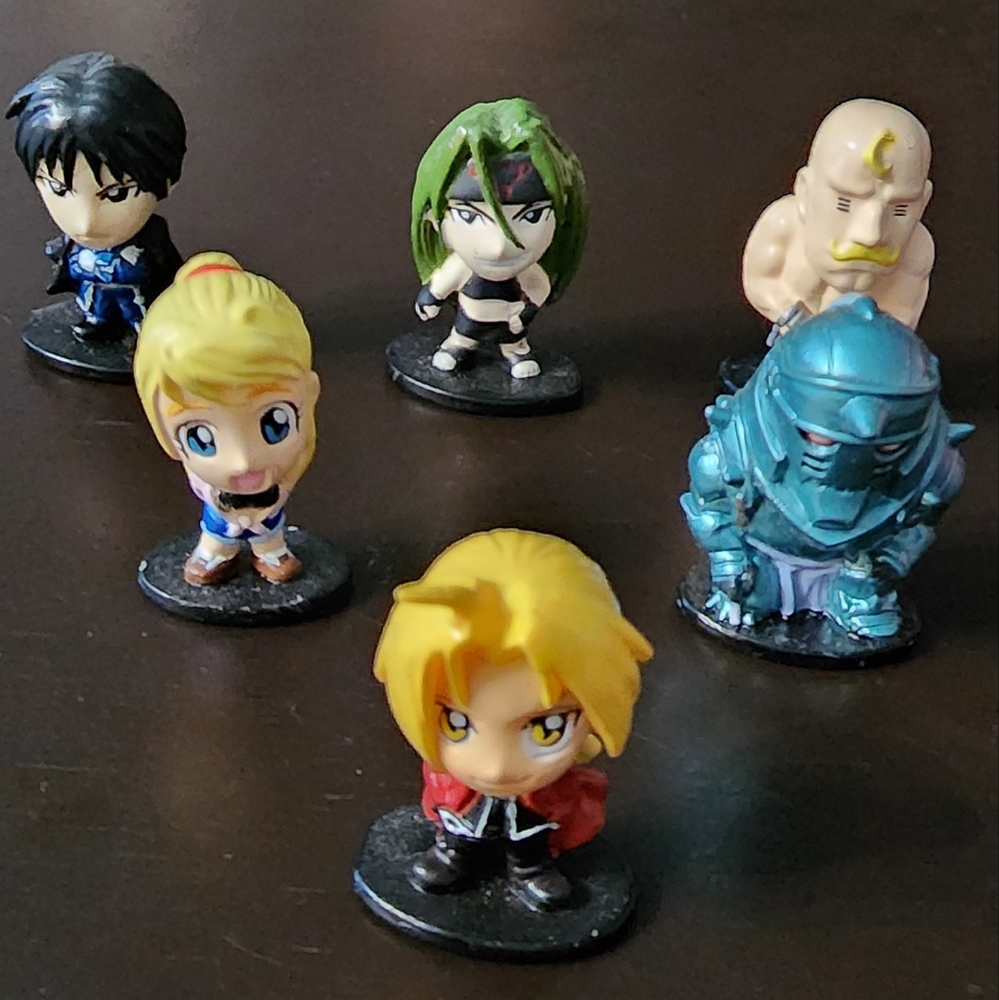 6 Fullmetal Alchemist 1" mini figures